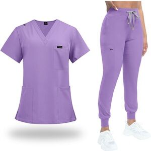 Brand new Scrubs Set Classic VNeck Top and Yoga Jogger Pant Uniform Size Medium